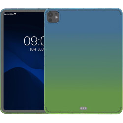 Θήκη iPad Pro 13" 2024 KW TPU Silicone Case Ημιδιάφανη Σιλικόνης - Bicolor / Blue / Green / Transparent (KWM000023TV003C)