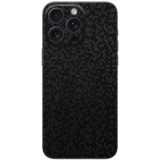 Αυτοκόλλητο Skin Προστασίας Πλάτης iPhone 16 Gams Premium Vinyl Skin Back Plate - Honeycomb Black (GAMS-VNL-SKIN-HBK-001-086)