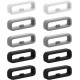 Βρόχοι Στήριξης KW Holder Loops Universal Θηλιές Σιλικόνης για Λουράκια Smartwatch 20mm 10 Τεμάχια - Grey / Black / White (KWM000024YI003C)