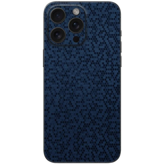 Αυτοκόλλητο Skin Προστασίας Πλάτης iPhone 16 Gams Premium Vinyl Skin Back Plate - Honeycomb Blue (GAMS-VNL-SKIN-HBL-001-086)
