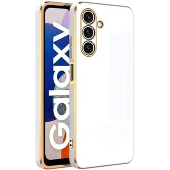 Θήκη Samsung Galaxy A26 Bodycell Gold Plated Σιλικόνης - White (5206015081408)