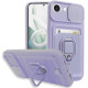 Θήκη iPhone 17e / 16e Bodycell Multifunction με Λουράκι Λαιμού / Κάλυμμα Κάμερας / Ring Holder & Υποδοχή Κάρτας - Purple (5206015081460)