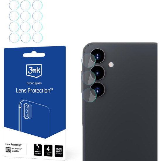 Hybrid Glass Samsung Galaxy A16 3MK Lens Protector Αντιχαρακτικό Υβριδικό Προστατευτικό για Φακό Κάμερας 4 Τεμάχια (5903108616454)