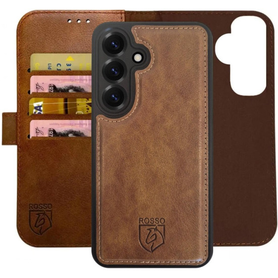 Θήκη Samsung Galaxy S25 Plus Rosso Element 2 in 1 PU Πορτοφόλι - Brown (8719246463303)