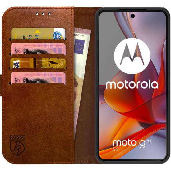 Θήκη Motorola Moto G75 Rosso Element PU Πορτοφόλι - Brown (8719246468629)