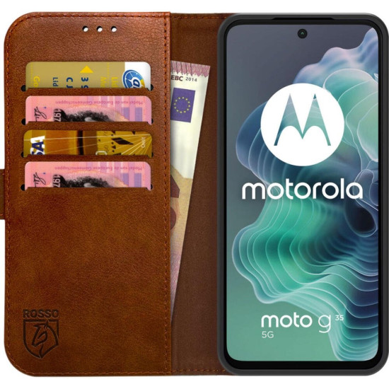 Θήκη Motorola Moto G35 Rosso Element PU Πορτοφόλι - Brown (8719246465819)