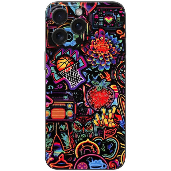 Αυτοκόλλητο Skin Προστασίας Πλάτης iPhone 16 Gams Premium Vinyl Skin Back Plate - 3D Neon (GAMS-VNL-SKIN-3DN-001-086)