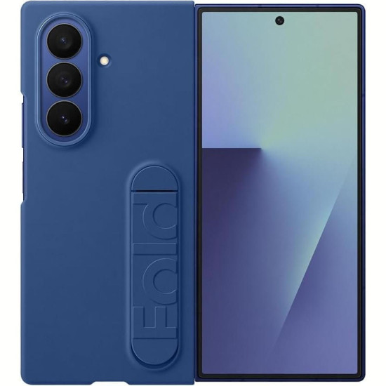 Θήκη Samsung Galaxy Z Fold7 Official Samsung Silicone Case Σιλικόνης με KickStand & Μεμβράνη Προστασίας Οθόνης - Blue (EF-MF966CNEGWW)
