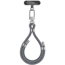 Λουράκι Χειρός Tech-Protect C4S Rope Wrist Strap Αποσπώμενο για Θήκες Κινητών / Smartphones - Grey / Silver (5906302371709)