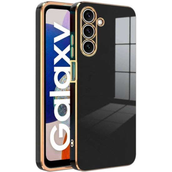 Θήκη Samsung Galaxy A16 Bodycell Gold Plated Σιλικόνης - Black (5206015081330)