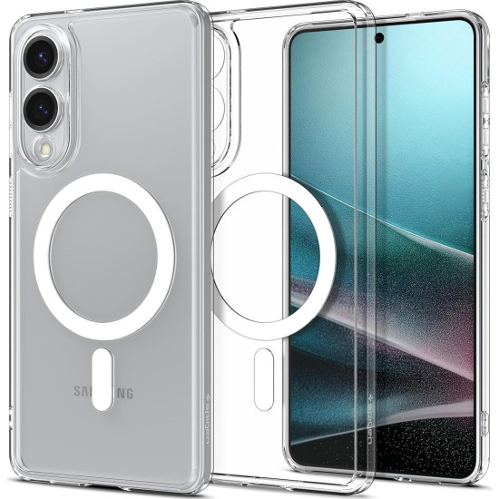 Θήκη Samsung Galaxy S25 Edge Spigen Ultra Hybrid MagFit Σκληρή με MagSafe - Clear / White (ACS09418)