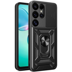 Θήκη Samsung Galaxy S25 Ultra Bodycell Armor Slide Ανθεκτική με Κάλυμμα για την Κάμερα & Μεταλλικό Ring Holder - Black (5206015081002)
