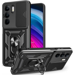 Θήκη Realme C75 Bodycell Armor Slide Ανθεκτική με Κάλυμμα για την Κάμερα & Μεταλλικό Ring Holder - Black (5206015080821)