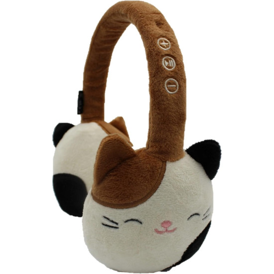 Bluetooth Ακουστικά Lazerbuilt Jazwares Original Squishmallows Λούτρινα Ασύρματα Κεφαλής για Παιδιά με Μικρόφωνο - Cam the Cat (HMSQM-BT-CAM)