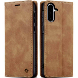 Θήκη Samsung Galaxy A56 Spacecase Wallet Πορτοφόλι - Light Brown (5905719117535)