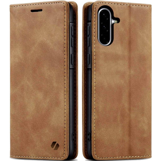 Θήκη Samsung Galaxy A56 Spacecase Wallet Πορτοφόλι - Light Brown (5905719117535)