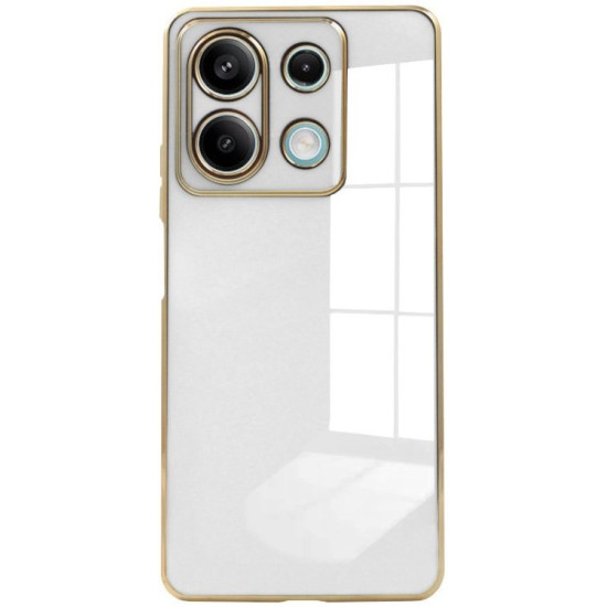 Θήκη Xiaomi Redmi Note 13 5G Bodycell Gold Plated Σιλικόνης - White (5206015074462)