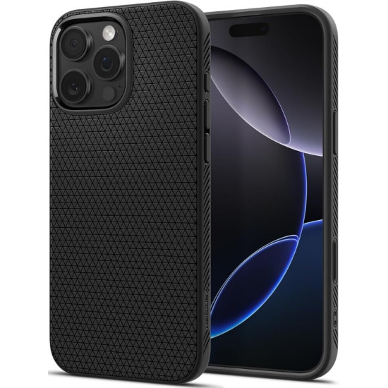 Θήκη iPhone 16 Pro Max Spigen Liquid Air T MagFit Σιλικόνης με Κάλυμμα για Camera Control & MagSafe - Matte Black (ACS09114)
