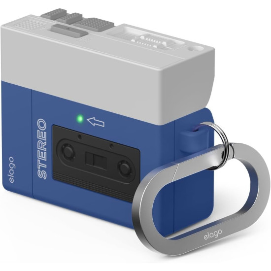 Θήκη AirPods 4th Gen Elago Cassette Player Hang Case Σιλικόνης - Blue (EAP4-CST-HANG-BL)