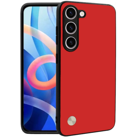 Θήκη Samsung Galaxy S23 Bodycell Vegan Cover Σκληρή - Red (5206015077166)