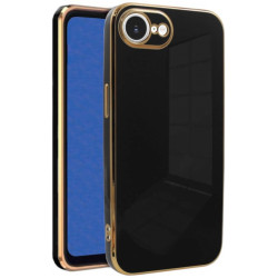 Θήκη iPhone 17e / 16e Bodycell Gold Plated Σιλικόνης - Black (5206015081217)