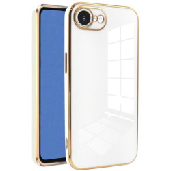 Θήκη iPhone 17e / 16e Bodycell Gold Plated Σιλικόνης - White (5206015081248)