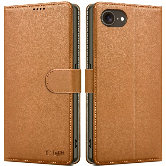 Θήκη iPhone 17e / 16e Tech-Protect Wallet Πορτοφόλι - Brown (5906302363339)
