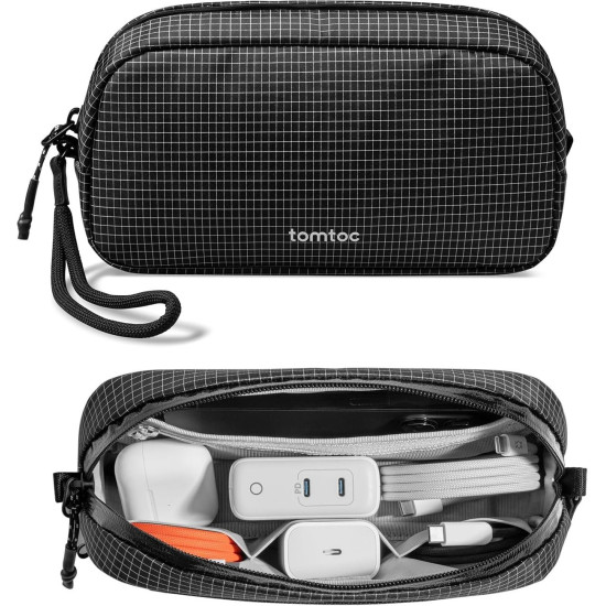 Θήκη Universal Tomtoc Light-T12 Accessory Pouch για Αξεσουάρ / PowerBank / Smartphone με Φερμουάρ 1L Small - Black (T12S1D2)