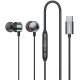 Handsfree Ακουστικά Recci REP-L38 Metal Wired Earphone Ενσύρματα με Type-C - Tarnish (6955482526019)