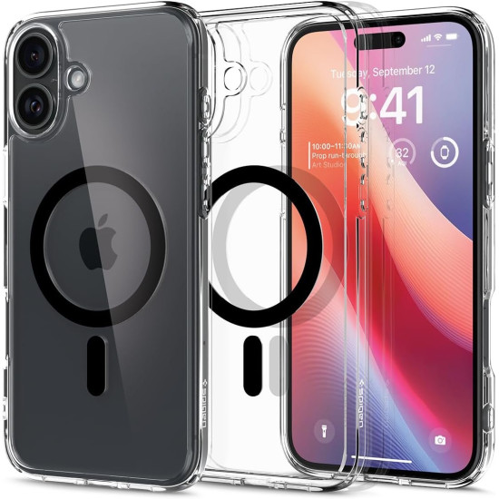 Θήκη iPhone 16 Plus Spigen Ultra Hybrid MagFit Σκληρή με MagSafe - Black (ACS08076)