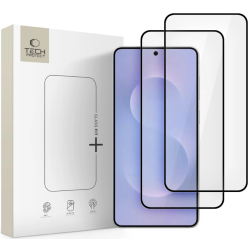 Tempered Glass Samsung Galaxy S25 Edge Tech-Protect Glass Fit+ Full Face Αντιχαρακτικό Γυαλί Προστασίας Οθόνης 2 Τεμάχια - Black (5906302368198)