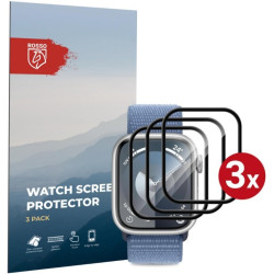 Hybrid Glass Apple Watch 9 / 8 / 7 41mm Rosso Watch Screen Protector Αντιχαρακτικό Προστατευτικό Υβριδικό Οθόνης 3 Τεμάχια - Black (8719246461125)