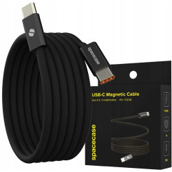 Καλώδιο Type-C Spacecase CL06 Magnetic σε Type-C Μαγνητικό για Φόρτιση & Μεταφορά Δεδομένων 100cm 100W - Black (5905719119027)