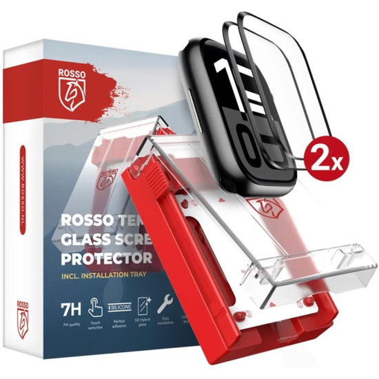 Tempered Glass Apple Watch 11 / 10 46mm Rosso with Installation Tray Αντιχαρακτικό Προστατευτικό Γυαλί Οθόνης 2 Τεμάχια - Black (8719246474446)