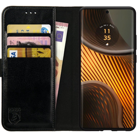 Θήκη Motorola Edge 50 Ultra Rosso Element PU Πορτοφόλι - Black (8719246472305)