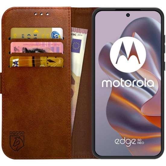 Θήκη Motorola Edge 50 Neo Rosso Element PU Πορτοφόλι - Brown (8719246472251)