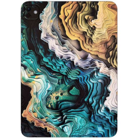 Αυτοκόλλητο Skin Προστασίας Πλάτης iPad Mini 7 2024 Gams Premium Vinyl Skin Back Plate - Topographic (GAMS-VNL-SKIN-TPG-001-064)