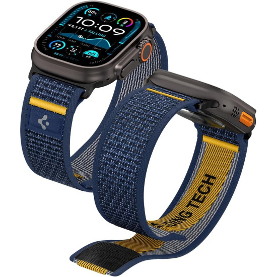 Λουράκι Apple Watch Ultra/SE/11/10/9/8/7/6/5/4 (49/46/45/44mm) Spigen Athlex Air Υφασμάτινο - Active Navy (AMP09036)