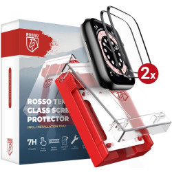 Tempered Glass Apple Watch SE / 6 / 5 / 4 (44mm) Rosso with Installation Tray Αντιχαρακτικό Γυαλί Προστασίας Οθόνης 2 Τεμάχια - Black (8719246474408)