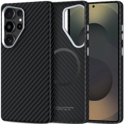 Θήκη Samsung Galaxy S25 Ultra Tech-Protect Ion Carbon Σκληρή με MagSafe - Black / Silver (5906302368372)