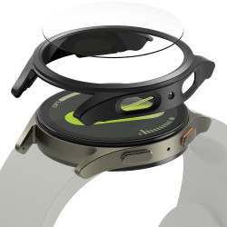 Θήκη & Tempered Glass Samsung Galaxy Watch 7 44mm Ringke Combo Pack Σκληρή & Αντιχαρακτικό Γυαλί Προστασίας Οθόνης - Titanium Black (8809961787898)