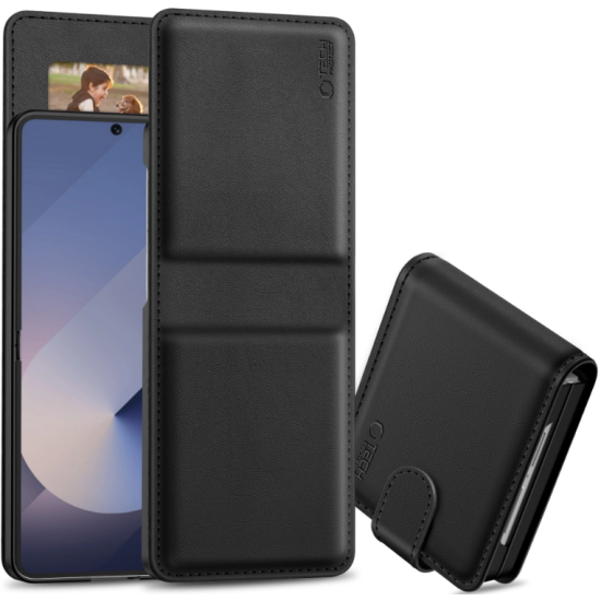 Θήκη Samsung Galaxy Z Flip7 Tech-Protect Wallet Πορτοφόλι - Black (5906302318346)