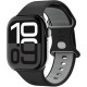 Λουράκι Apple Watch Ultra/SE/11/10/9/8/7/6/5/4 (49/46/45/44mm) Spigen Nano Pop από Premium Σιλικόνη - Black Sesame (AMP09321)