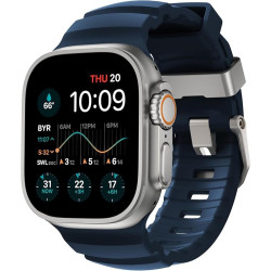 Λουράκι Apple Watch Ultra/SE/11/10/9/8/7/6/5/4 (49/46/45/44mm) Nomad Rocky Point Band Αδιάβροχο FKM & Τιτάνιο - Atlantic / Natural (NM013589858)