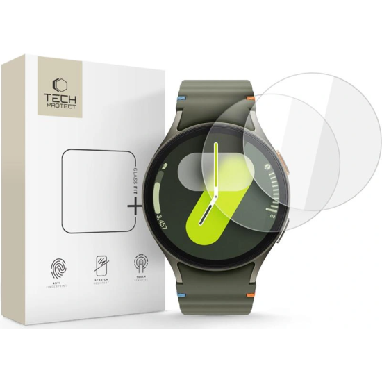 Tempered Glass Samsung Galaxy Watch 7 / 6 / 5 / 4 44mm Tech-Protect Glass Fit+ Αντιχαρακτικό Γυαλί Προστασίας Οθόνης 2 Τεμάχια - Clear (5906302318643)
