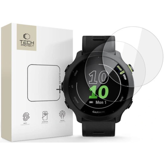 Tempered Glass Garmin Forerunner 55 Tech-Protect Glass Fit+ Αντιχαρακτικό Γυαλί Προστασίας Οθόνης 2 Τεμάχια - Clear (5906302368761)