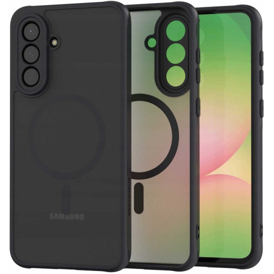 Θήκη Samsung Galaxy A56 Spacecase Hybrid MagSafe Σκληρή Ημιδιάφανη με MagSafe - Black (5905719117481)