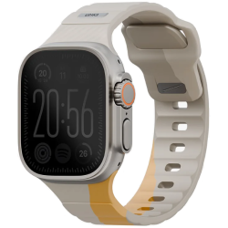 Λουράκι Apple Watch Ultra/SE/11/10/9/8/7/6/5/4 (49/46/45/44mm) Uniq Stride Designer Edition Ανθεκτικό Αδιάβροχο από Premium Καουτσούκ FKM - Beige / Canary Yellow (UNIQ-49MM-STRDEBEGCYEL)