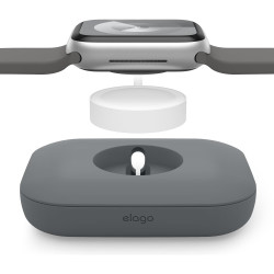 Βάση Elago Magnetic Charger Pad Premium Σιλικόνης για Φορτιστή Apple Watch / AirPods & Samsung Galaxy Watch 7 / 6 / 5 - Dark Grey (EAWPAD-WT-DGY)