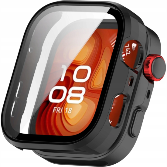 Θήκη Huawei Watch Fit 4 Pro Tech-Protect Defense με Tempered Glass - Black (5906302368570)